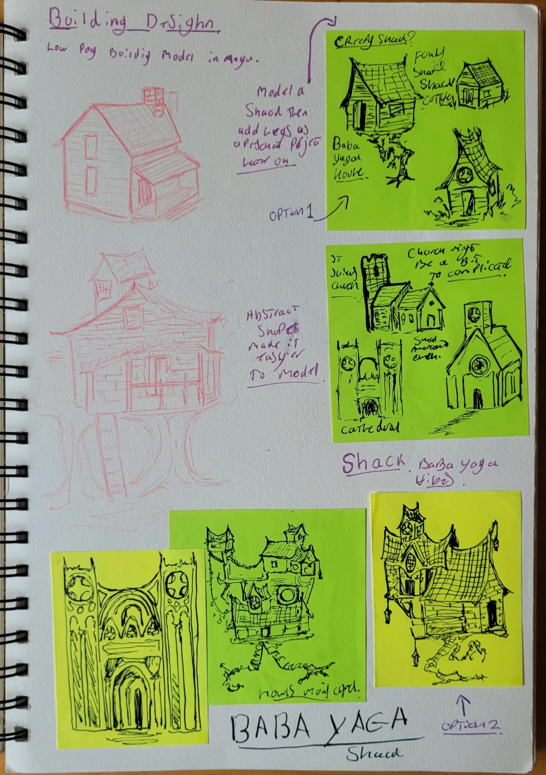 Building Design Sketchbook Pages